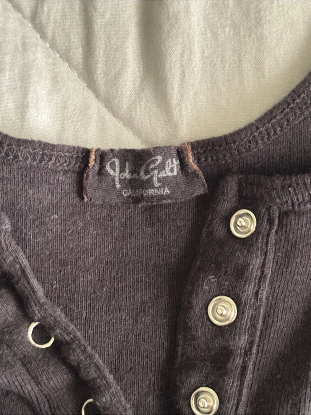 Brandy Melville Black Scoop Tank with Snap Placket